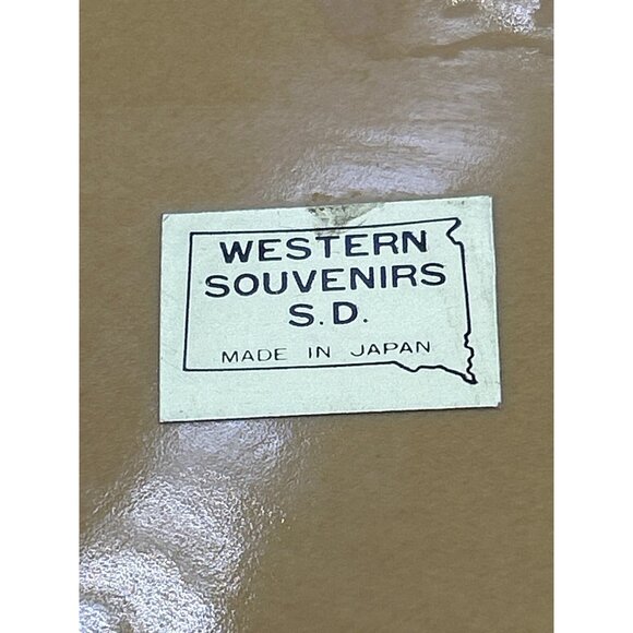 Vitg Mount Rushmore South Dakota Souvenir Ashtray Western Souvenir Japan Yellow - Picture 4 of 4